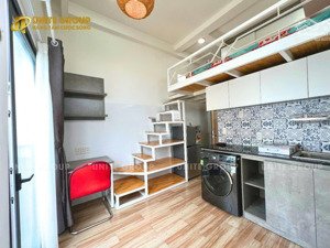 cho thuê phòng có gác 30m2, có máy giặt riêng, ban công thoáng - tới đh ngoại thương chỉ 5p