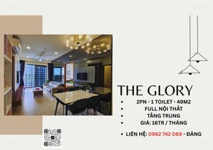 cho thuê căn 2pn - 1 toilet - 62m2 tại the glory