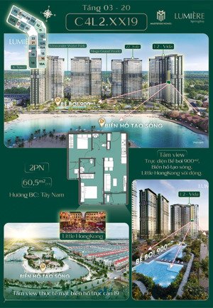 độc quyền căn 2n tầng trung view bể bơi, hồ tạo sóng siêu đẹp tòa l2, tiêu chuẩn 5*. lh 