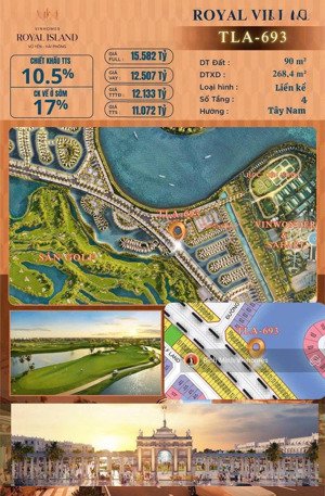 bán gấp căn tla-693 shophouse 4 tầng 90m2 có biển mặn sau nhà tại vinhomes vũ yên