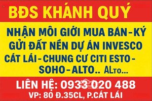 bán đất nền dự án cát lái invesco, 56 triệu/m2, 140m2, q2, hcm hot!