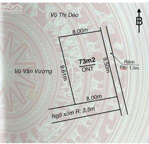Chuyển nhượng lô đất 73m ngang 8m Tho Linh Minh Tân giá chỉ 950 triệu