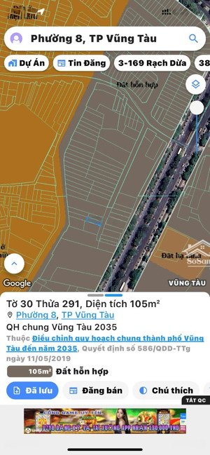 bán đất hẻm ô tô tránh nhau đường trần bình trọng, tp. vũng tàu xây được 4 tầng giá tốt chỉ 6.7 tỷ