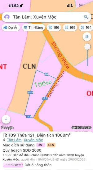 đất rẻ tân lâm - xuyên mộc - brvt