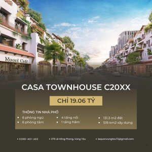 bán shophouse tại blanca city, đường 3/2, phường 10, vũng tàu, 19 tỷ vnd, 151 m2