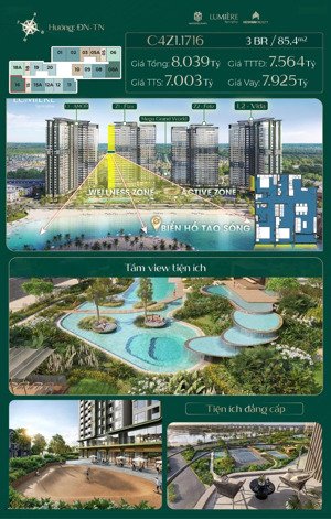 bán cc 3pn 2wc ở vinhomes ocean park 2, 7 tỷ vnd, 85.4m2
