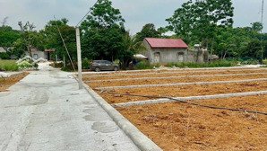đất sổ đỏ 106m2. full thổ cư, 195tr / lô. ngoại thành, mặt đường 12m.