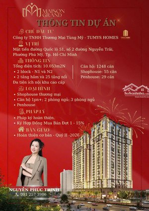 mở bán đợt 1 maison grand ck 3%,tt 50% nhận cho thuê nhà quý 2/2026 giá bán tuyệt chủng từ 30tr/m2