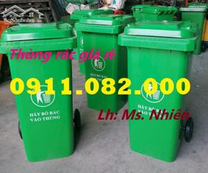Thùng rác nhựa, thùng thu gom rác giá rẻ- thùng rác công cộng 120l, 240l, 660- lh 0911082000