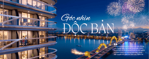 1 xuất nội bộ Dự án The Legend Đà Nẵng, Diện tích 55.4m2 View trực diện cầu rồng + Sông Hàn giá chỉ 2.3 tỷ