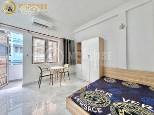 cho thuê phòng trọ rộng 38m2 tách bếp có balcon, full nội thất