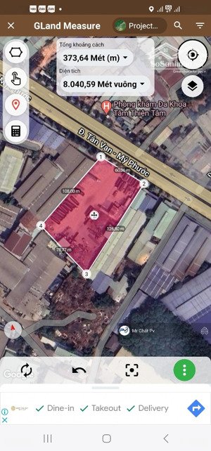 bán đất mặt tiền mỹ phước tân vạn 8030m2 (mặt tiền 60m) làm xưởng, showroom