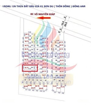 bán đất sơn du, 8 tỷ, 60.8m2, mặt tiền 4.5m, hướng tây, đông anh, hà nội, giá siêu hời