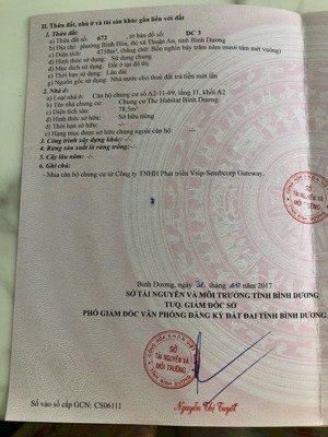 bán căn lầu 11 habitat bình dương gần aeon mall