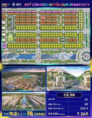 bán nhà phố liền kề 4pn, 4wc, 60m2 tại sun urban city, chỉ từ 60tr/m2