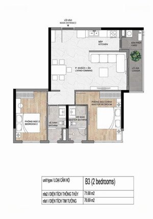 chính chủ - căn góc 77.27 m2, giá trọn gói 5.05 tỷ