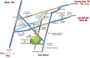 bán lô góc mặt tiền đường song hành - ql50. diện tích 147.5m2