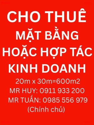 cho thuê mặt bằng hợp tác kinh doanh