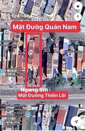 siêu phẩm lô đất 240m2 với 2 mặt đường lớn thiên lôi và quán nam, lê chân, hải phòng
