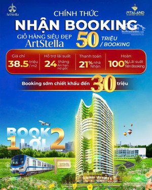 booking đợt đầu căn hộ artstella ngay ga metro suối tiên, làng đại học chỉ 38,5tr/m2