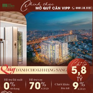 qũy căn mở bán đợt cuối hà nội melody residences, hỗ trợ 0%, ck 9%, bàn giao tháng 10/2026