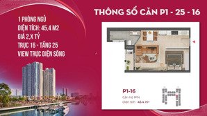 căn hộ 1pn tầng 25 duy nhất dưới 3 tỷ - đầu tư/khai thác cho thuê cùng marriott tại peninsula