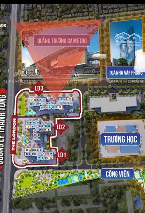 độc quyền căn 1pn london3, view quảng trường ga metro giá 3tỷ150