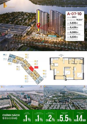 căn a - 07 - 10 cực đẹp, cơ hội cuối cùng để sở hữu căn 2pn view pháo hoa tòa a masteri rivera đn