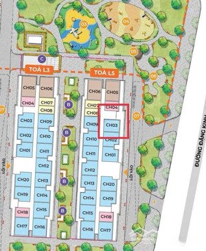 bán nhanh căn hộ 2 ngủ ban công đông bắc tầng 6 view nhà liền kề toà l5