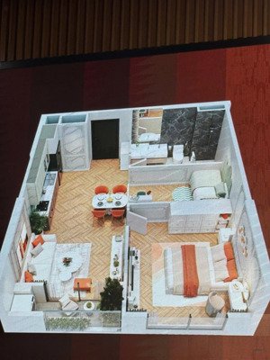 hàng hiếm căn hộ 1 phòng ngủ 43,5m2, view bể bơi đẹp nhất paris ocp1