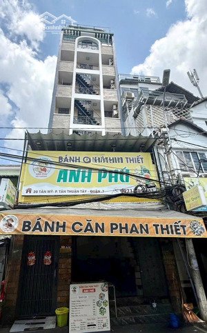 bán tòa căn hộ dịch vụ 16p + penthoue mặt tiền đường tân mỹ đối diện trường đh marketing p. ttt q7