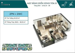bán cc sky oasis, 3,6 tỷ, 58m2, 2pn, 2wc tại trúc, xuân quan, văn giang, hưng yên