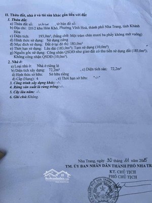 lô đất 3 mặt tiền hẻm nguyễn khắc viện, phường bắc nha trang - 193m2 ngang rộng 7m - giá 10,8 tỷ