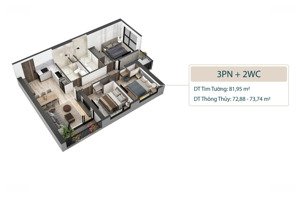 chỉ 4 tỷ 8 - bán căn 3 ngủ 2 vệ sinh - tòa s premium , chung cư sky oasis ecopark