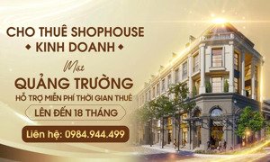 chủ đầu tư cho thuê shophouse the light square, đ. lý bôn, tp. thái bình