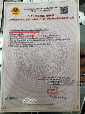 chính chủ bán gấp lô đất 2 mặt tiền giá 1tỷ9 đ.ql50 tân trung gò công tiền giang đất ođt shr
