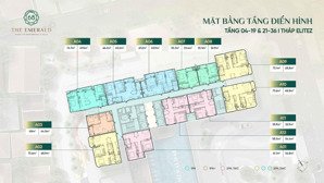 the emerald 68 - căn 2pn 1wc 55,4m2, giá 3ty2 bao thuế phí, đã thanh toán 20% hđmb (tầng trung)