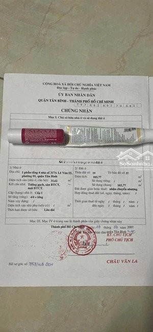 chính chủ bán căn hộ chung cư lê văn sỹ p1, tân bình gần sân bay, 2pn 2wc 2ty2 tl sổ hồng