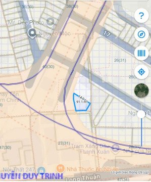 bán lô đất 91,1m ngay d/a việt nhân shtp- ngay ngã 3 long thuận tương lai mặt tiền 30m