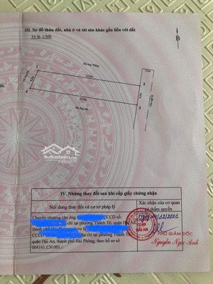 bán đất mặt ngõ 28 tràng cát dt 94,5m2 đường nhựa 5m giá 30tr/m2.