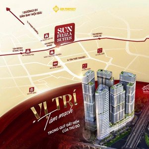 bán dự án sun feliza suites cầu giấy, trung tâm nội đô, cao cấp, 6 tỷ