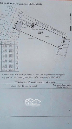 cực khủng- bán khuôn đất thổ cư lớn 1036 m2 măt tiền nguyễn văn quá,đông hưng thuận, quận 12