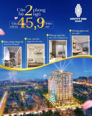 căn hộ 2pn 2wc, 70m² tại trung tâm thủ đức, chỉ từ 3,3 tỷ happy one sora, sổ hồng lâu dài!