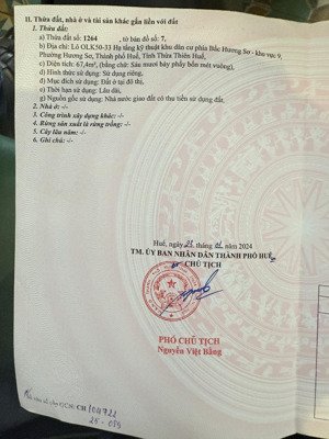 gần 70m2 kqh hương sơ khu vực 9