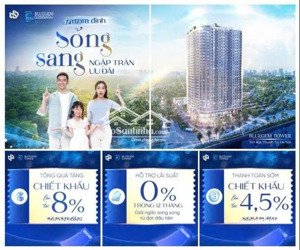 bảng hàng ngoại giao căn 3 ngủ bluegem chỉ từ 5,1 tỷ, ck 8%, tặng 100tr, vay ls 0% 12th 