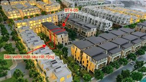 bán căn bt sân vườn áp góc 2 mặt tiền bt4 - 05 diện tích 160m2, hướng bắc tại vaquarius văn giang