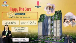 happy one sora chuẩn bị ký hđmb với giá chỉ 3.2 tỷ căn 2pn-2wc, ck 13% và htls 0% đến khi nhận nhà