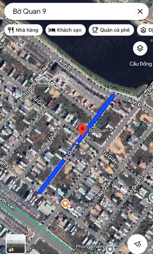 cặp bờ quan 9, đông nam sạch, trục thông, dt 210m2, giá 13.5tỷ. gần sông