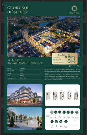 glory sol diêm điền nơi tinh hoa hội tụ ,viên kim cương tại thái thụy, nơi kết nối giao thương