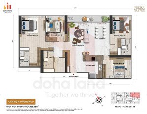 căn hộ 4 ngủ f63109 tòa f6 đầy ánh nắng, siêu thoáng, giá trả trước chỉ 5,55 tỷ